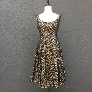 Black and Ivory Lace Dress